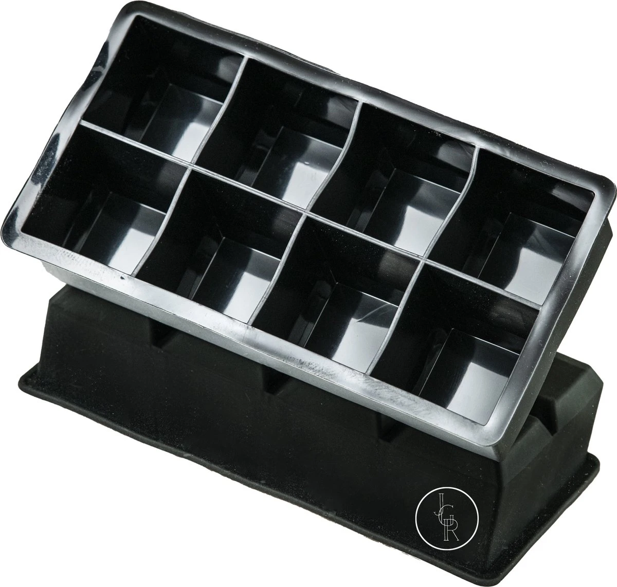 JGR - IJsblokjesvorm - Groot - 8 Blokken - Vierkant - Vaatwasserbestendig - Siliconen - Zwart 1 JGR - IJsblokjesvorm - Groot - 8 Blokken - Vierkant - Vaatwasserbestendig - Siliconen - Zwart