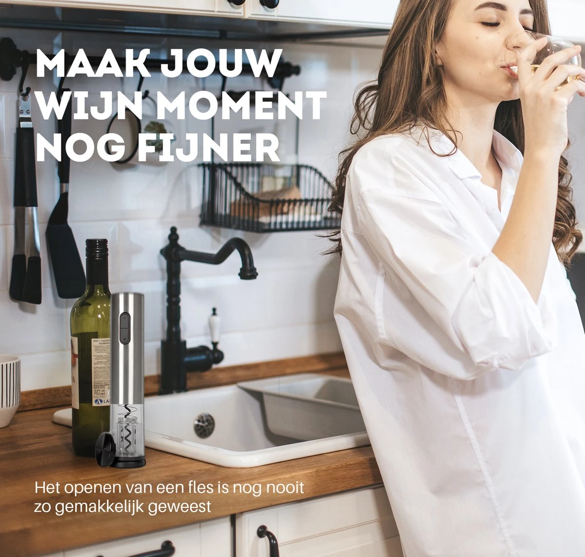 Elektrische Kurkentrekker Deluxe Voor Wijnkurken - Automatische Champagne & Wijnopener Set - RVS Wijnflesopener - Wijn Accessoires 5 Elektrische Kurkentrekker Deluxe Voor Wijnkurken - Automatische Champagne & Wijnopener Set - RVS Wijnflesopener - Wijn Accessoires - Afbeelding 5