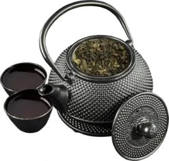 SakuraTea - Theepot Set - 4-delig - Gietijzer - Zwart - 0.8L - 2 Kopjes (100ml) -Kookgerei Koning Verkoop 1200x1142 5
