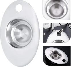 Merkloos Professionele Ei-scheider - Ei Scheiden - Ei Splitser Splitsen - Eiwit - Eigesel - 304 RVS - Zilver - Eierscheider -Kookgerei Koning Verkoop 1200x1143 13
