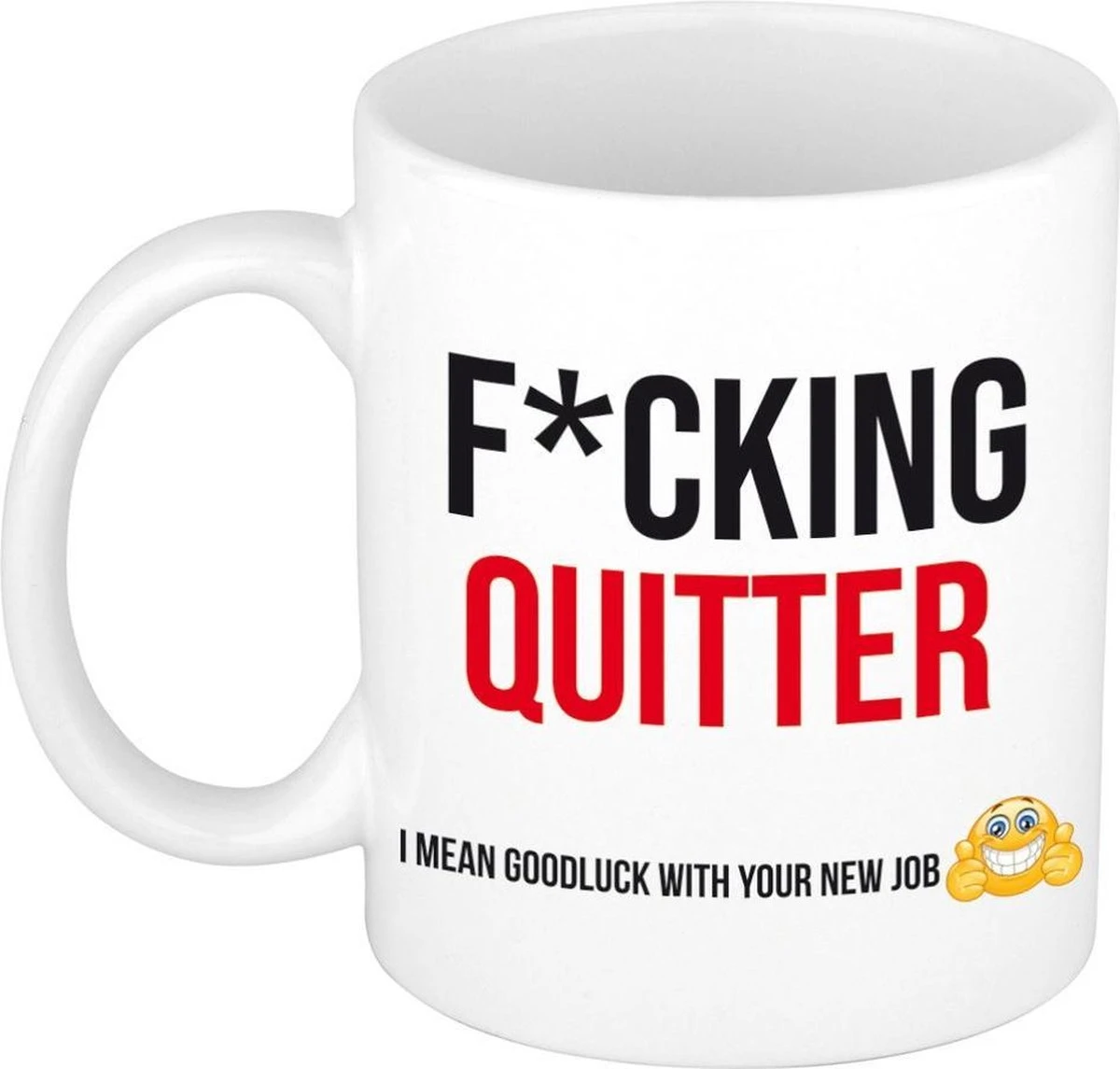 Fcking Quitter Mok Wit En Zwart - Kado Mok / Beker - Nieuwe Baan - Afscheidscadeau Collega / Werknemer 1 Fcking Quitter Mok Wit En Zwart - Kado Mok / Beker - Nieuwe Baan - Afscheidscadeau Collega / Werknemer