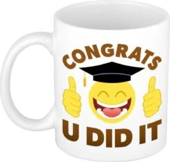 Geslaagd Gefeliciteerd Cadeau Mok / Beker Inclusief Afstudeer Kado Knuffel -Kookgerei Koning Verkoop 1200x1146 1