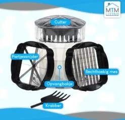 MTM Living Frietsnijder - Handmatig - Zwart - Keukensnijder - Aardappel - Snijmachine - Frietsnijder - Multifunctioneel - Mandoline -Kookgerei Koning Verkoop 1200x1146 6