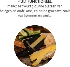 Boska Kaasschaaf Monaco+ Dark - Design Kaasschaaf - Kaasschaaf Voor Harde Kaas - Kaasschaaf Donker - RVS - Vaatwasserbestendige Kaasschaaf - Cadeautip - Keukengerei - Keuken Accessoires - 10 Jaar Garantie -Kookgerei Koning Verkoop 1200x1147 6