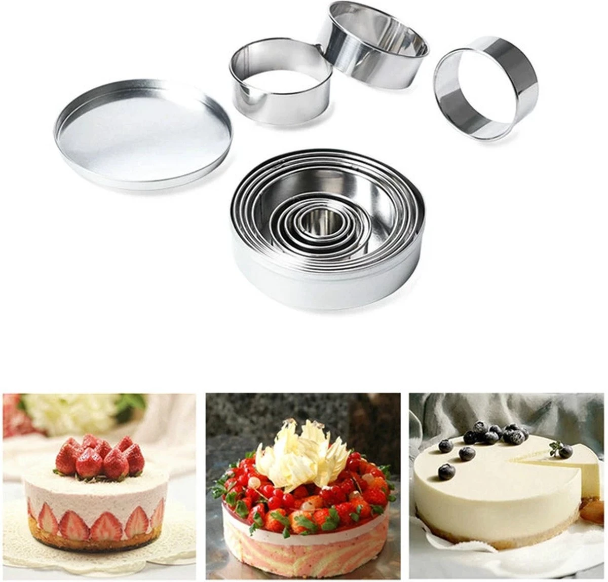 Merkloos Fastsurfe - Kookringen - 11 Stuks Set - Rvs - Ronde Cookie - Biscuit Snijders - Cirkel - Gebak Snijders - Metalen - Bakken Cirkel - Ring Mallen Voor Keuken 6 Merkloos Fastsurfe - Kookringen - 11 Stuks Set - Rvs - Ronde Cookie - Biscuit Snijders - Cirkel - Gebak Snijders - Metalen - Bakken Cirkel - Ring Mallen Voor Keuken - Afbeelding 6