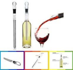 Wijnkoeler Stick - Wijn Koeler Staaf - Wijn Fles Koeler - Wijnschenker - Cadeautip -Kookgerei Koning Verkoop 1200x1148 18