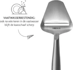 Boska Kaasschaaf Copenhagen - Kaasschaaf Harde Kaas - Kaasschaaf Voor Oude Kaas - Vaatwasserbestendig - Multifunctionele Kaasschaaf - RVS - 220 X 74 X 20 Mm - Keukengerei - Keuken Accessoires - 10 Jaar Garantie -Kookgerei Koning Verkoop 1200x1149 6
