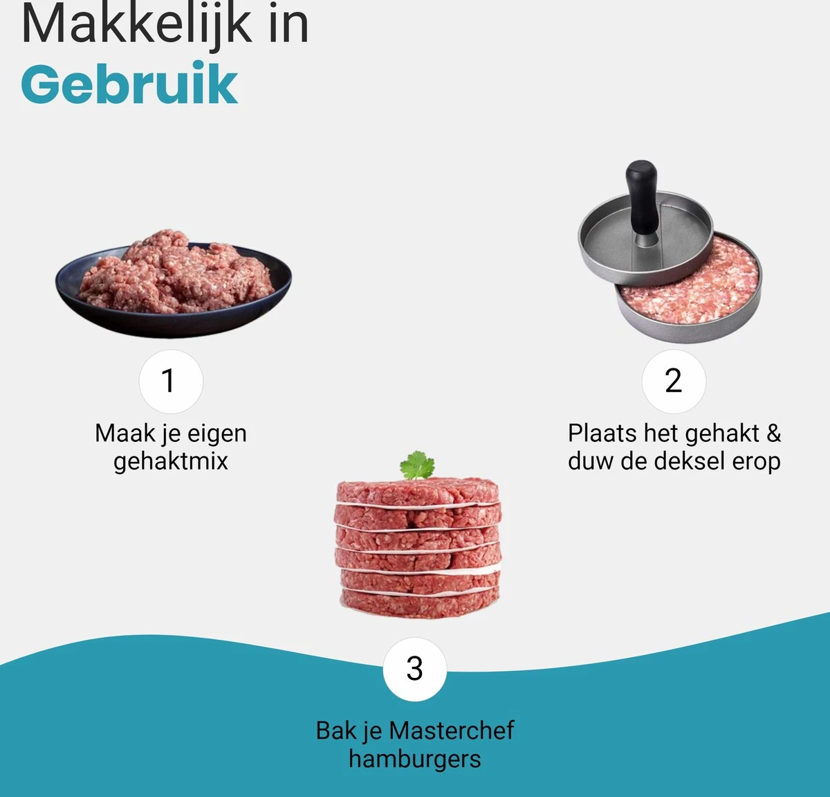 ProudProducts Hamburgerpers Met 100 Wax Papiertjes – Hamburgermaker – Hamburger Pers - BBQ Accesoires - RVS 4 ProudProducts Hamburgerpers Met 100 Wax Papiertjes – Hamburgermaker – Hamburger Pers - BBQ Accesoires - RVS - Afbeelding 4