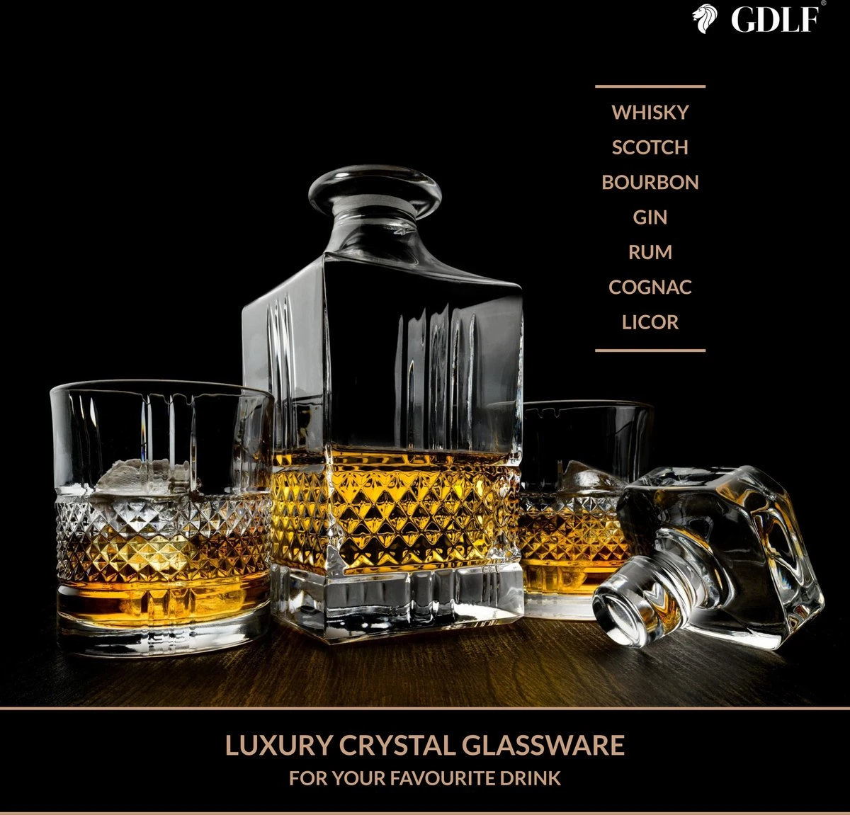GDLF® Kristal Whiskey Karaf Superior - Whiskey Set - Decanteer Karaf - Made In Europa - Peaky Blinders - Kristallen Karaf Voor Whiskey, Gin, Wodka, Likeur, Wijn & Rum - 800 ML - Kado Man - Cadeau Voor Man & Vrouw 5 GDLF® Kristal Whiskey Karaf Superior - Whiskey Set - Decanteer Karaf - Made In Europa - Peaky Blinders - Kristallen Karaf Voor Whiskey, Gin, Wodka, Likeur, Wijn & Rum - 800 ML - Kado Man - Cadeau Voor Man & Vrouw - Afbeelding 5