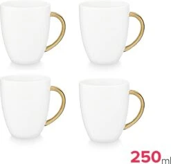 Vtwonen Serviesset - Wit-Goud - Porselein - 24-delig -Kookgerei Koning Verkoop 1200x1153 2