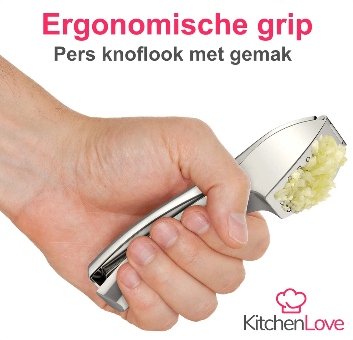 KitchenLove Knoflookpers - Knoflookpers/Gemberpers - Vaatwasser Bestendig 2 KitchenLove Knoflookpers - Knoflookpers/Gemberpers - Vaatwasser Bestendig - Afbeelding 2