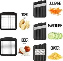 Mmoods Luxe Mandoline - Groentesnijder Voor Keuken - Keukensnijder Voor Groenten En Fruit - Groentesnijder - 19 Instelbare Raspen - Uiensnijder - Spiraalsnijder - Frietsnijder -Kookgerei Koning Verkoop 1200x1155 7