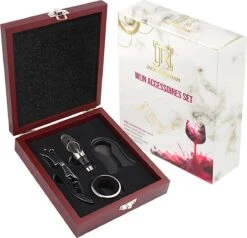 Wijnset - Wijn Accessoires - Geschenkset - Kurkentrekker - Druppelstopper - Wijnopener - Foliesnijder - Jack Rackham 17 Wijnset - Wijn Accessoires - Geschenkset - Kurkentrekker - Druppelstopper - Wijnopener - Foliesnijder - Jack Rackham -Kookgerei Koning Verkoop 1200x1156 12