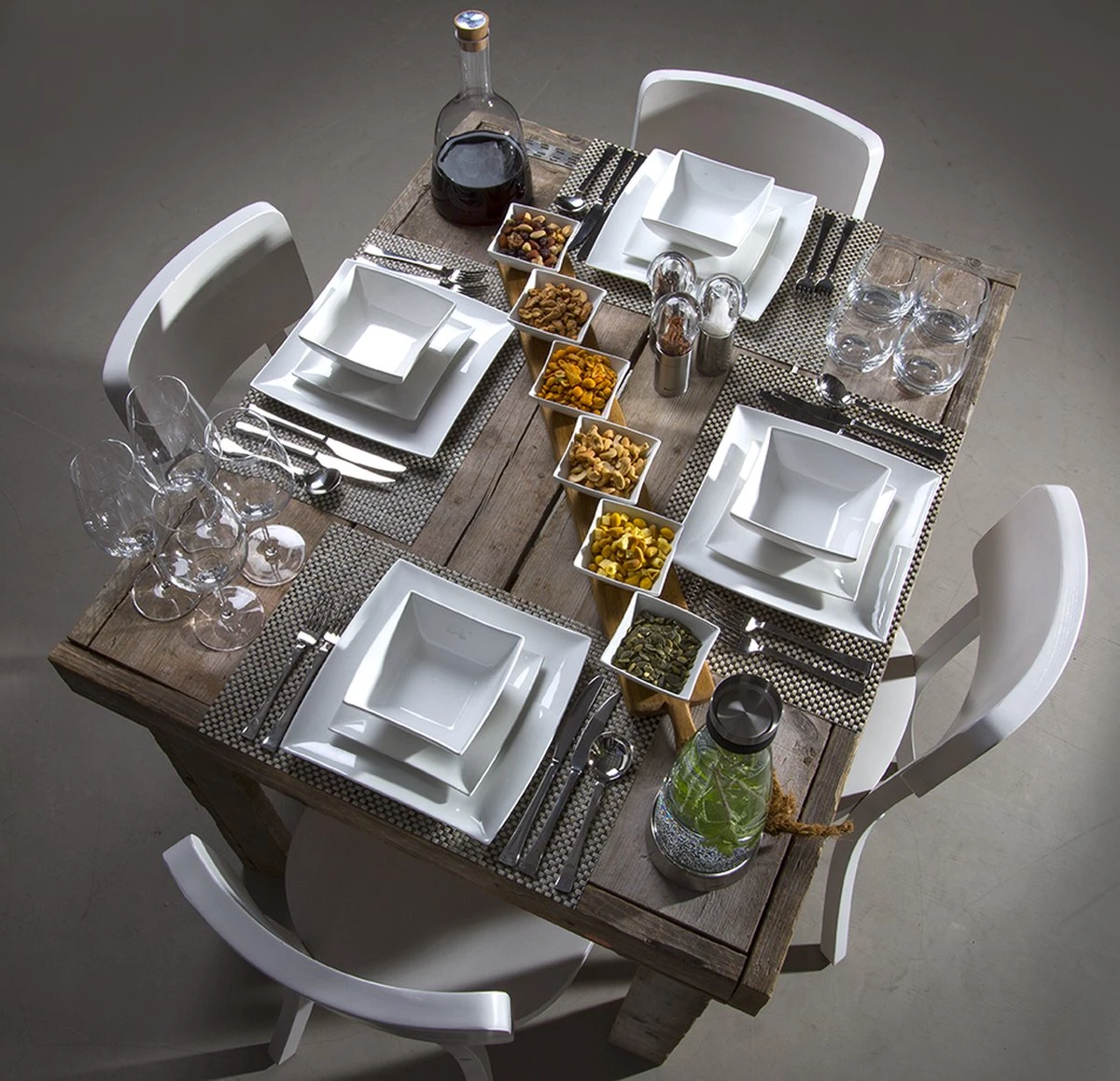 Maxwell & Williams East Meets West Serviesset - 6 Personen- 30 Delig - Wit 2 Maxwell & Williams East Meets West Serviesset - 6 Personen- 30 Delig - Wit - Afbeelding 2