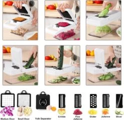 Groentesnijder - Mandoline - Keukenhulp - Stevig Materiaal - Raspen - Snijder - Dooierscheider - Alle Mogelijke Snij Opties - Vergiet - Grote Opvang Bak - Extra Uitgebreid - Handig Wisselsysteem 9 Groentesnijder - Mandoline - Keukenhulp - Stevig Materiaal - Raspen - Snijder - Dooierscheider - Alle Mogelijke Snij Opties - Vergiet - Grote Opvang Bak - Extra Uitgebreid - Handig Wisselsysteem -Kookgerei Koning Verkoop 1200x1159 9