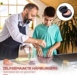 NP Goods - Hamburgerpers 3 In 1 Inclusief 100 Vellen Wax Papier - Hamburger Pers - Burger Press - BBQ Accessoires - Hamburgermaker - Kookgerei -Kookgerei Koning Verkoop 1200x1160 17