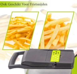 ProudProducts – Multifunctionele Groentesnijder – Groentesnijder Uiensnijder - Mandoline – 12 Delig – RVS Scherpe Messen – Zwart/Groen 15 ProudProducts – Multifunctionele Groentesnijder – Groentesnijder Uiensnijder - Mandoline – 12 Delig – RVS Scherpe Messen – Zwart/Groen -Kookgerei Koning Verkoop 1200x1160 8