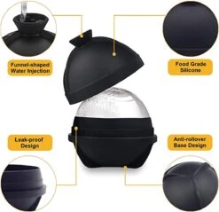 Perfecte Mega Ijsballen Set Van 4 Stuks By ATV PERFECTUM - Ø 6 Cm Groot- Ijsblokjesvorm Met Deksel - Ijsblokjesvorm Groot En Rond - Ijsblokjesvorm Silicone - Ijsblokvormen Met Deksel -Kookgerei Koning Verkoop 1200x1161 8