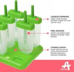 Axties - IJslolly Vormen - Siliconen - Multicolor - 6 Stuks -Kookgerei Koning Verkoop 1200x1163 13