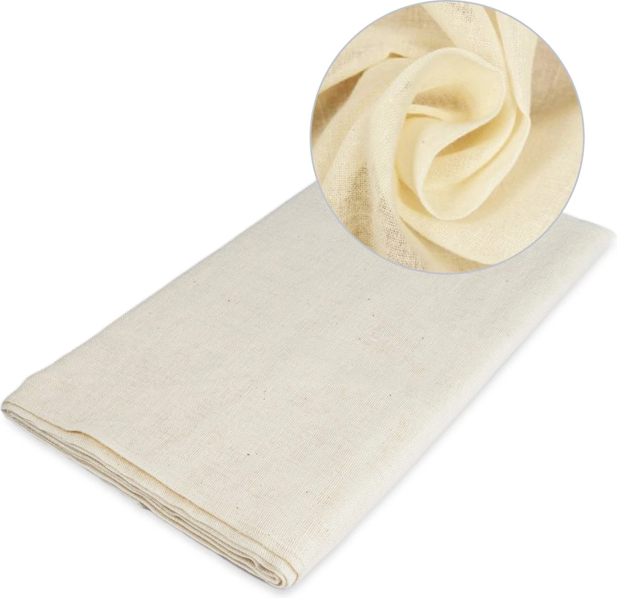 Kaasdoek - Neteldoek Ongebleekt - Passeerdoek - Zeefzak - 180x90cm - Katoen 1 Kaasdoek - Neteldoek Ongebleekt - Passeerdoek - Zeefzak - 180x90cm - Katoen