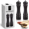 Shasim Volledige Set Zout En Pepermolen - 2 Stuks - Zwart