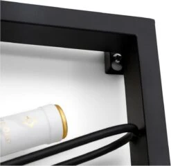 Wijnrek Hangend Voor Wand En Muur - Zwart Metaal -Kookgerei Koning Verkoop 1200x1167 17