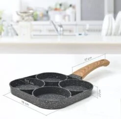 Professionele Koekenpan - Inductie - Voor Eieren / Pannekoeken / Hamburgers - Bakpan - Pan Voor 4 Eieren - Crepe Maker - Pannenkoekenmaker - Braadpan - Anti Aanbaklaag -Kookgerei Koning Verkoop 1200x1170 18