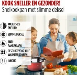 Rosmarino - Snelkookpan Met Glazen Deksel - Zwart - Ø24cm - 5 Liter - 100% PFAS & PFOA Vrij - Aluminium - Pressure Cooker - Non-stick Minerale Coating - Ergonomische Handgrepen - Geschikt Voor Alle Warmtebronnen 22 Rosmarino - Snelkookpan Met Glazen Deksel - Zwart - Ø24cm - 5 Liter - 100% PFAS & PFOA Vrij - Aluminium - Pressure Cooker - Non-stick Minerale Coating - Ergonomische Handgrepen - Geschikt Voor Alle Warmtebronnen -Kookgerei Koning Verkoop 1200x1170 23