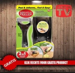 2in1 Miracle Peeler - Zwart - Kunststof - Dunschiller + Julienne Snijder - Bekend Van TV- Complete Set -Kookgerei Koning Verkoop 1200x1171 17