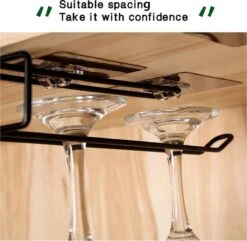 Wijnglazenhouder - Ophangrek Wijnglazen - Wijnrek - Glazenrek Hangend - Wijnglazen Ophangen - Mat Zwart Metaal 7 Wijnglazenhouder - Ophangrek Wijnglazen - Wijnrek - Glazenrek Hangend - Wijnglazen Ophangen - Mat Zwart Metaal -Kookgerei Koning Verkoop 1200x1171 41