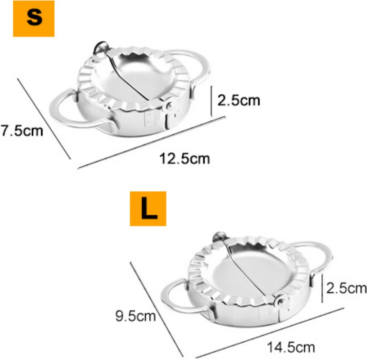 Floor 10 - Dumpling Maker - Ravioli Snijder - Pastei Vorm - Empanada Maker - Gyoza Maker - Keukengerei - Keukenaccessoires - RVS - Set Van 2 3 Floor 10 - Dumpling Maker - Ravioli Snijder - Pastei Vorm - Empanada Maker - Gyoza Maker - Keukengerei - Keukenaccessoires - RVS - Set Van 2 - Afbeelding 3