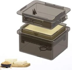 Tofu Pers - Tofupers - Tofu Press - 3 Laags - Zwart/Grijs - Eenvoudig In Gebruik - Vaatwasser Geschikt - 15/30 Min Vochtvrije Tofu -Kookgerei Koning Verkoop 1200x1173 22