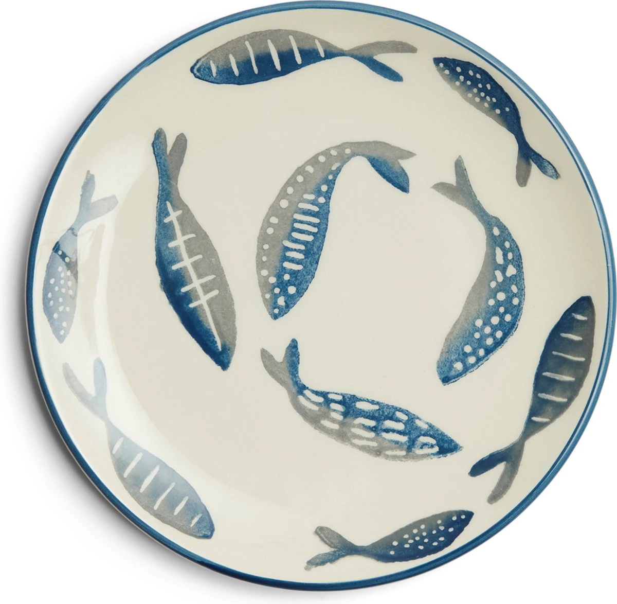 Riviera Maison Bord, Ontbijtbord, Servies, Tafeldecoratie Voor Eetkamer, Keuken - First Catch Breakfast Plate - Blauw - Keramiek - 1 Stuk 1 Riviera Maison Bord, Ontbijtbord, Servies, Tafeldecoratie Voor Eetkamer, Keuken - First Catch Breakfast Plate - Blauw - Keramiek - 1 Stuk
