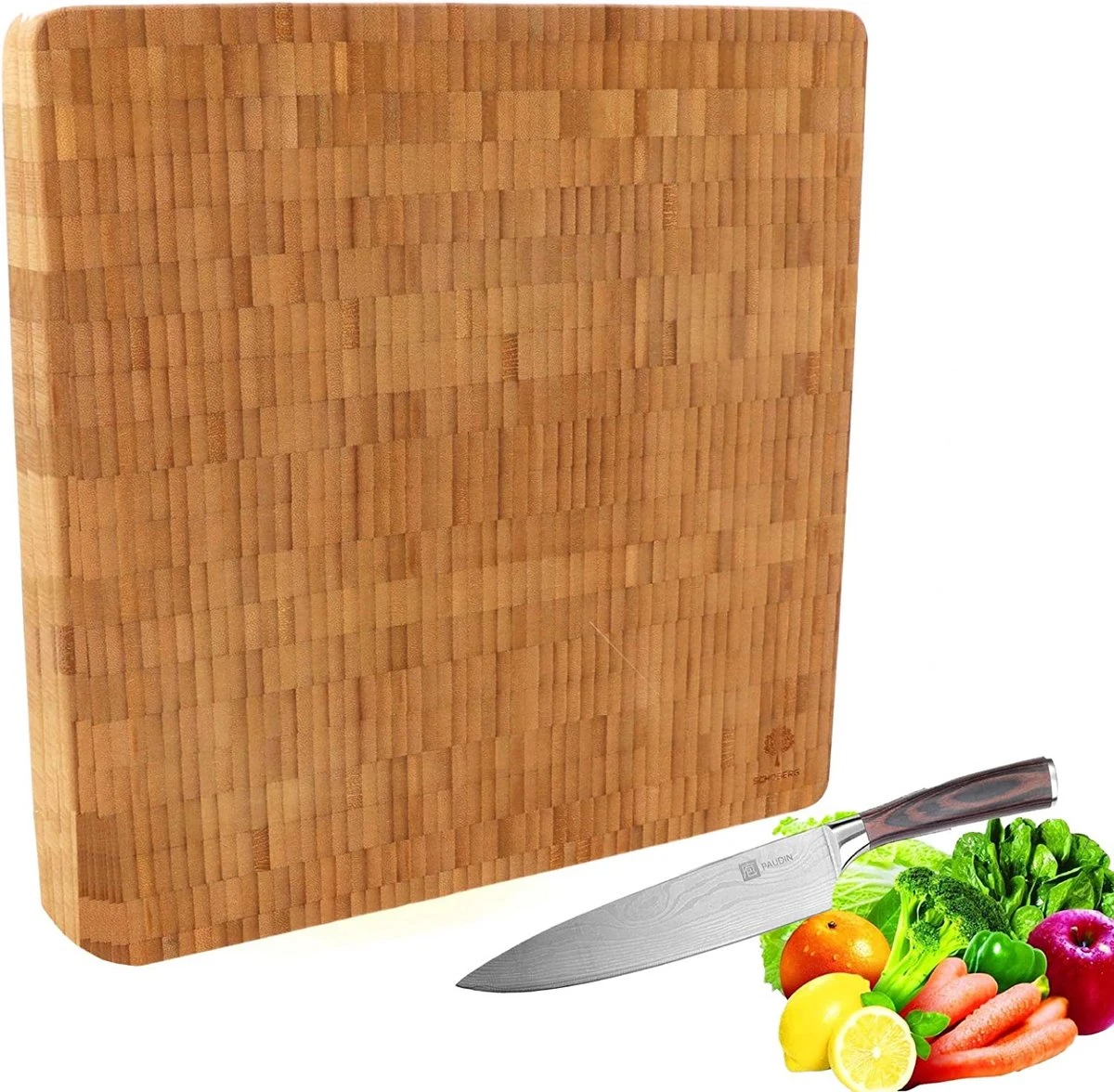 SCHOBERG Bamboe Snijplank | Houten Plank, 40 X 40 X 3 Cm | Bamboe Snijplank Hout | Keukenplank Voor Het Snijden Van Groenten, Fruit Of Vlees 1 SCHOBERG Bamboe Snijplank | Houten Plank, 40 X 40 X 3 Cm | Bamboe Snijplank Hout | Keukenplank Voor Het Snijden Van Groenten, Fruit Of Vlees