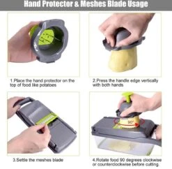 Merkloos Groentesnijder | Multifunctionele Groentesnijder | Handmatige Groentesnijder | Snijder | Vegetable Cutter | Fruit Snijder | Mandoline | Snijmachine | Keukengerei | Kookgerei -Kookgerei Koning Verkoop 1200x1177 16