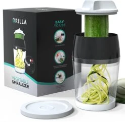 Spirelli Spiraalsnijder - Spiralizer Voor Groenten – Courgette Snijder XL -Zwart/Wit