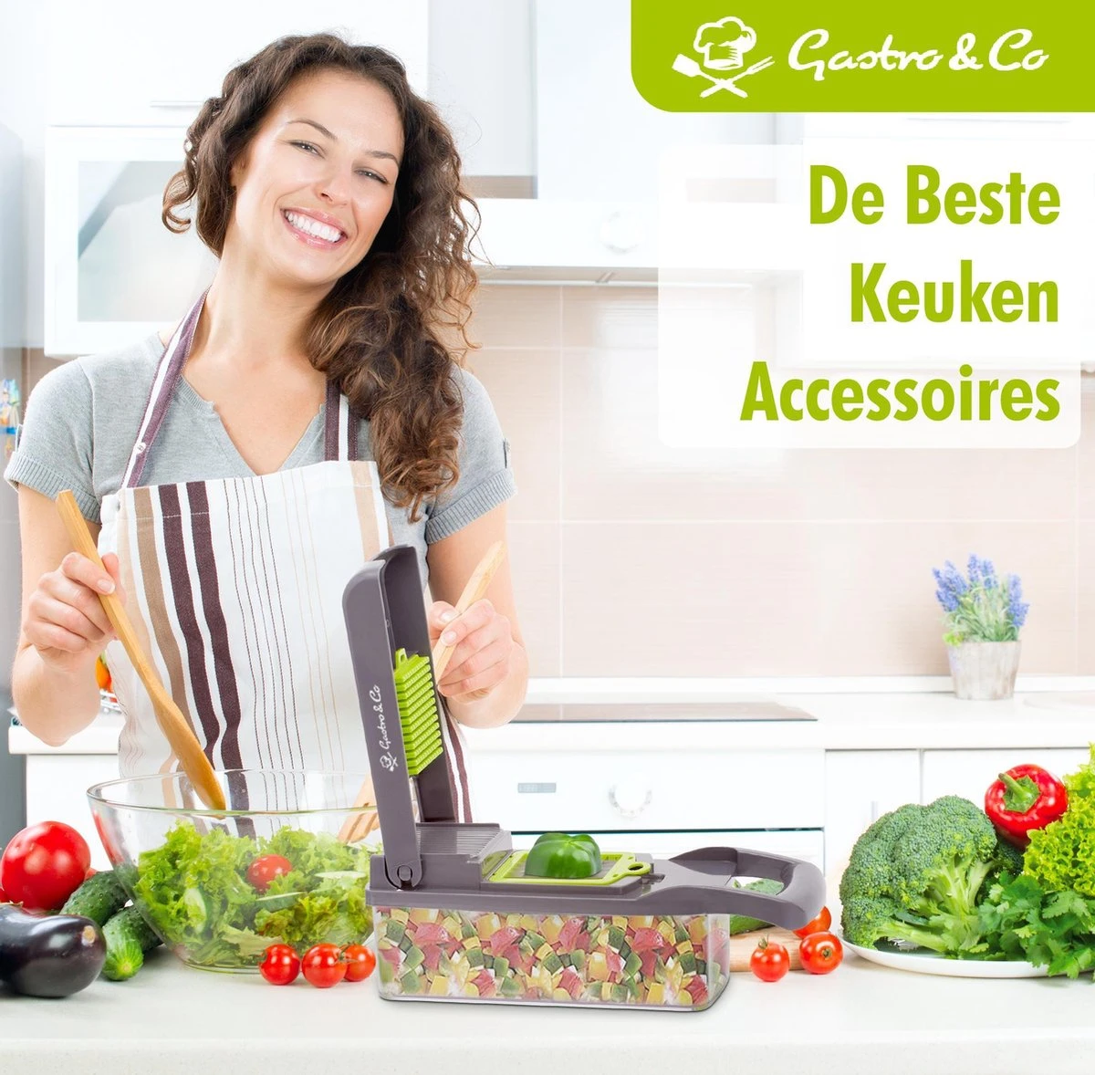 Gastro & Co® 8-Delige Mandoline - Multifunctionele Groentesnijder Inclusief Eiwitscheider & Schoonmaakborstel - Groente & Fruit Snijder - Julienne Keukensnijder - Keuken Snijmachine - Fruitsnijder - Uiensnijder - Patatsnijder - Frietsnijder 4 Gastro & Co® 8-Delige Mandoline - Multifunctionele Groentesnijder Inclusief Eiwitscheider & Schoonmaakborstel - Groente & Fruit Snijder - Julienne Keukensnijder - Keuken Snijmachine - Fruitsnijder - Uiensnijder - Patatsnijder - Frietsnijder - Afbeelding 4