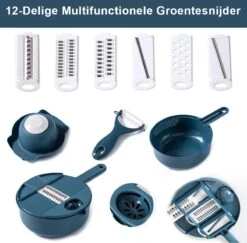 KitchenPrince Multifunctionele Groentesnijder - Mandoline Slicer Dicer - Groentesnijder - Uiensnijder - Fruitsnijder - Keukensnijder - Persen - Mandoline Keukensnijder - Fruitperser - Appelsnijder - Rasp -Kookgerei Koning Verkoop 1200x1179 8