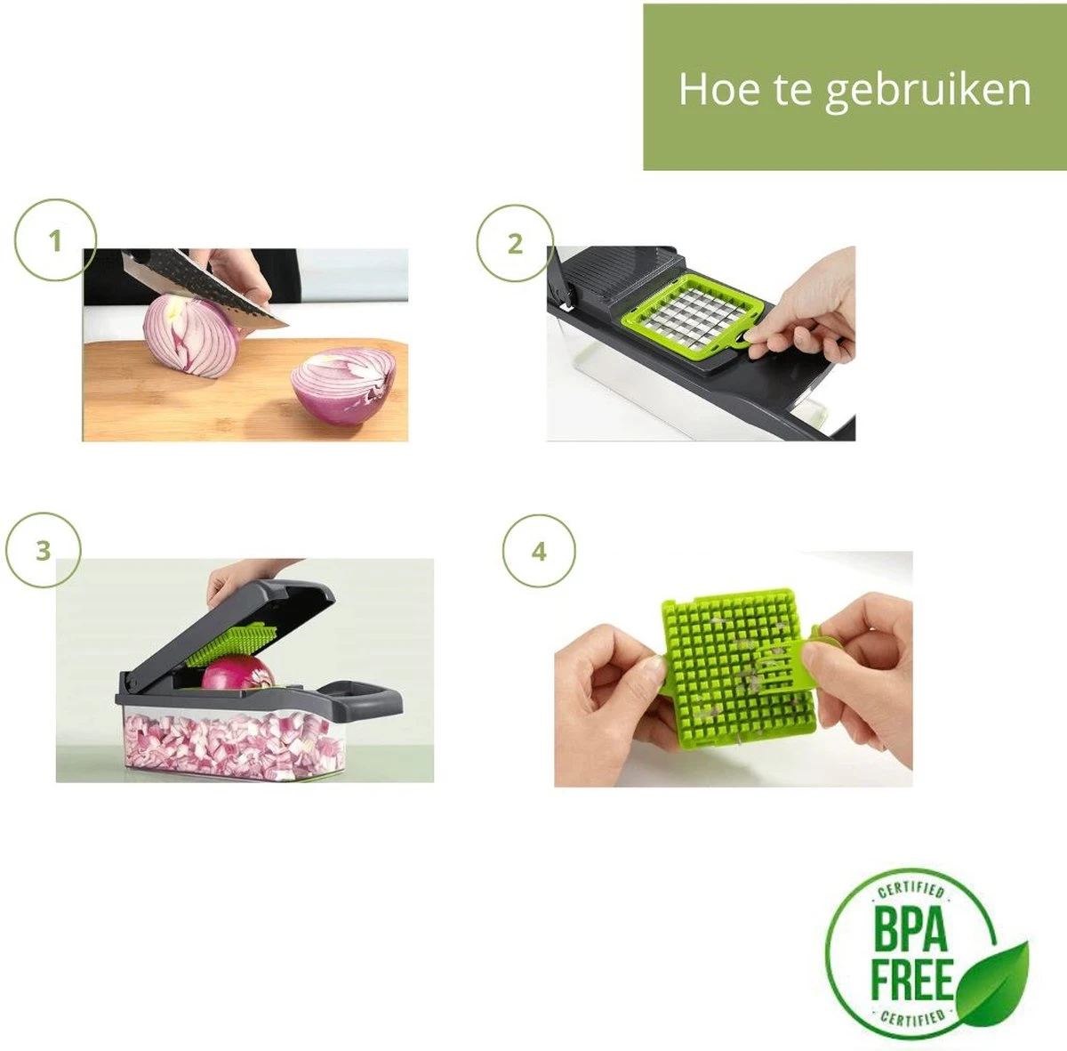 Bymouna - Groentesnijder - Uiensnijder - Spiraalsnijder - Frietsnijder - Rasp - Instelbaar - Kunststof - BPA Vrij - Mandoline Keukensnijder - Alles Snijder - Chopper - Multifunctionele Groentesnijder - 14 Delig 2 Bymouna - Groentesnijder - Uiensnijder - Spiraalsnijder - Frietsnijder - Rasp - Instelbaar - Kunststof - BPA Vrij - Mandoline Keukensnijder - Alles Snijder - Chopper - Multifunctionele Groentesnijder - 14 Delig - Afbeelding 2