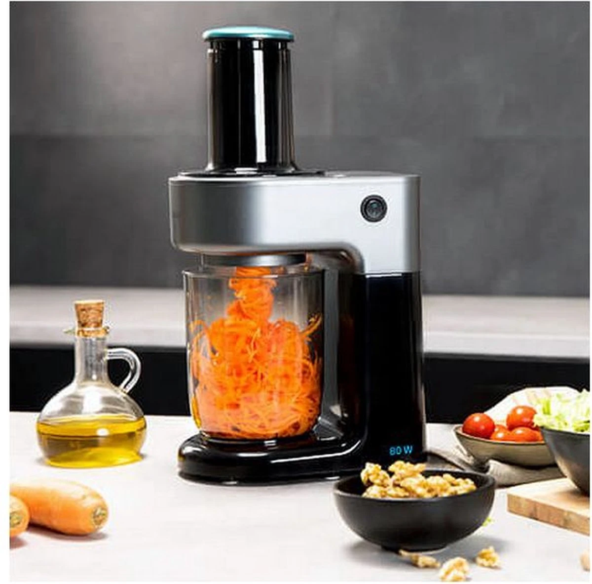 Cecotec - Elektrische Groentesnijder Machine SpiralChef 400 - 1 Liter - 80W - Antislip - Mandoline - Uiensnijder - Groentesnijder - Groentesnijder Electrisch 4 Cecotec - Elektrische Groentesnijder Machine SpiralChef 400 - 1 Liter - 80W - Antislip - Mandoline - Uiensnijder - Groentesnijder - Groentesnijder Electrisch - Afbeelding 4