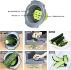 Mandoline - Groentesnijder - Groentehakker - Multifunctioneel - Snijmachine Groenten En Fruit - Uiensnijder - Keukensnijder - Fruitsnijder -Kookgerei Koning Verkoop 1200x1182 7