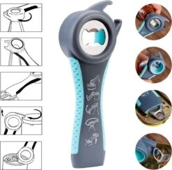 Alles In 1 Blikopener - Multi Grip Opener - Dopopener- Pottenopener - Schroefdopopener - Hemelsblauw - KO000107 -Kookgerei Koning Verkoop 1200x1183 14
