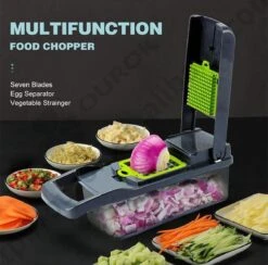 Merkloos Mandoline - Multifunctionele Groentesnijder - Groentesnijder - Keukengerei - Groentesnijder Met Opbergbox - Keukenmandoline - Allessnijder - Snijmachine - Groentehakker - Slicer Dicer - Groen - Groentesnijder Handmatig -Kookgerei Koning Verkoop 1200x1184 10