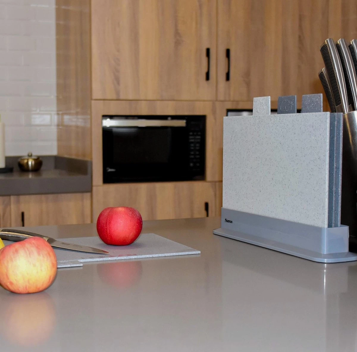 Fissman Index Snijplankenset - Met Houder - 30x22cm - 4 Stuks 3 Fissman Index Snijplankenset - Met Houder - 30x22cm - 4 Stuks - Afbeelding 3