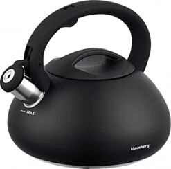 Fluitketel Waterkoker Mat Zwart 2.7 L ‘’Black Amethyst‘’ RVS – Inductie - Vatwasser -Kookgerei Koning Verkoop 1200x1184 24