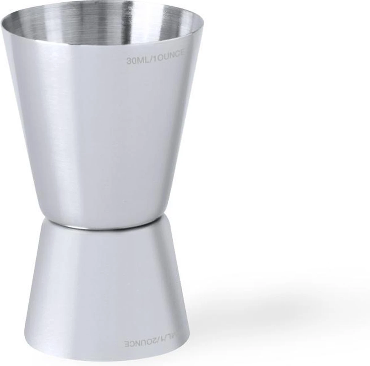 Barmaatje - Jigger - Shotdispenser - Drankmaatje - Cocktailmaatje - Maatbekertje - Bar Accesoires Kroeg - Mat RVS - 15/30 Ml 1 Barmaatje - Jigger - Shotdispenser - Drankmaatje - Cocktailmaatje - Maatbekertje - Bar Accesoires Kroeg - Mat RVS - 15/30 Ml
