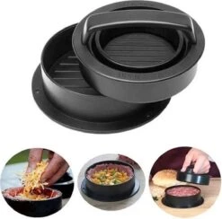 Hamburgerpers 3-in-1 Inclusief 100 Vellen Wax Papier - Hamburger Pers - Burger Press - Bbq Accesoires - Hamburgermaker -Kookgerei Koning Verkoop 1200x1186 12