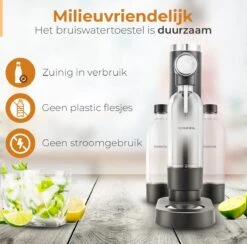 LunaVida's Nieuwe SodaMaker - Bruiswatertoestel - Zwart 19 LunaVida's Nieuwe SodaMaker - Bruiswatertoestel - Zwart -Kookgerei Koning Verkoop 1200x1186 22