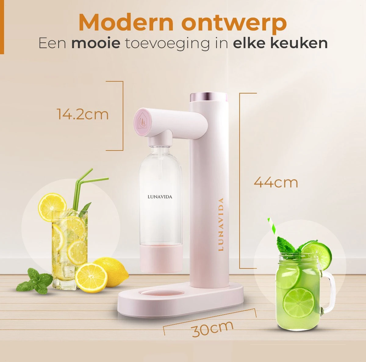LunaVida's Nieuwe SodaMaker - Roze - Bruiswatertoestel 2 LunaVida's Nieuwe SodaMaker - Roze - Bruiswatertoestel - Afbeelding 2
