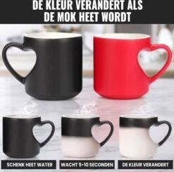 Malinsi Hart Mok - Hitte Kleur Veranderende Glazen - Zwart 330ml - Liefde Mokken - Koffie En Thee Beker - Theeglazen - Koffiebeker - Koffiemok - Hartjes Koffiekopjes - Cadeau Voor Man & Vrouw 10 Malinsi Hart Mok - Hitte Kleur Veranderende Glazen - Zwart 330ml - Liefde Mokken - Koffie En Thee Beker - Theeglazen - Koffiebeker - Koffiemok - Hartjes Koffiekopjes - Cadeau Voor Man & Vrouw -Kookgerei Koning Verkoop 1200x1186